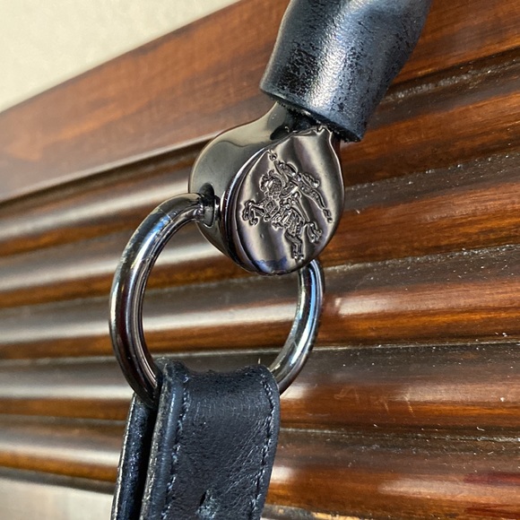 BURBERRY PRORSUM - Black Studded Leather Hoxton Hobo - Picture 4 of 16